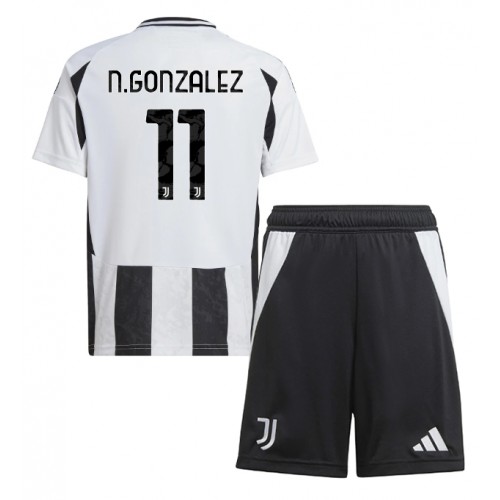 Dres Juventus Nicolas Gonzalez #11 Domaci za djecu 2024-25 Kratak Rukav (+ kratke hlače)